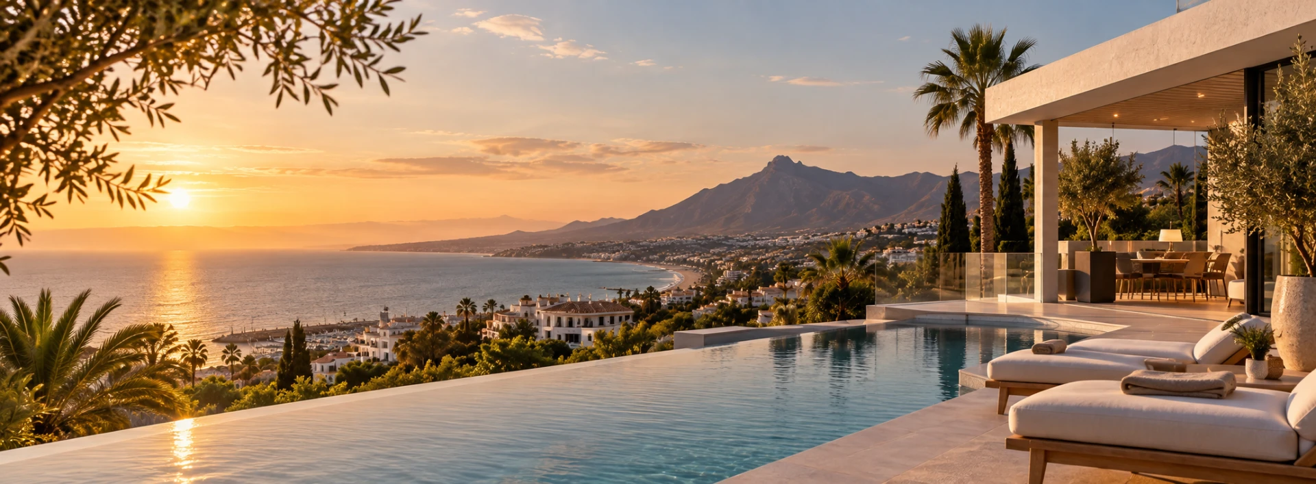 Luxury villa with infinity pool overlooking the Mediterranean in Marbella